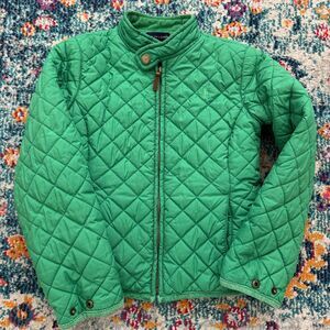 Ralph Lauren Kids Diamond-Quilted Barn Jacket in Green Size Small/7